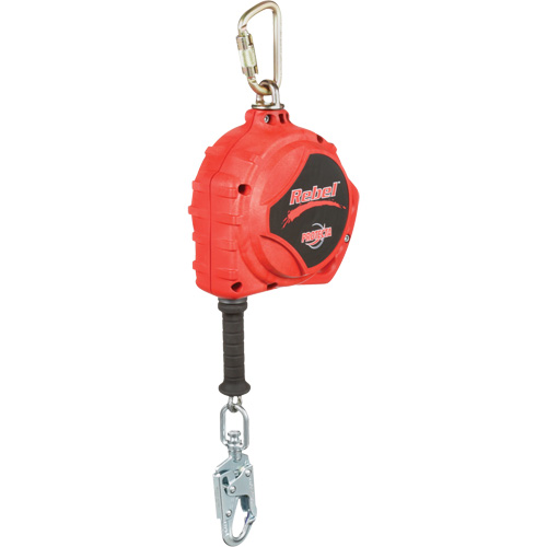 Cordage de s&eacute;curit&eacute; autor&eacute;tractable Rebel, 33', Acier galvanis&eacute;, Pivotant Cam Industrial