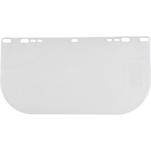F20 Clear Flat Faceshield, Polycarbonate, Clear Tint Cam Industrial