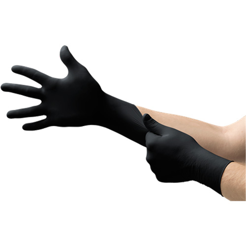 MidKnight&reg; Exam Gloves, X-Large, Nitrile, 4.7-mil, Powder-Free, Black, Class 2 Cam Industrial