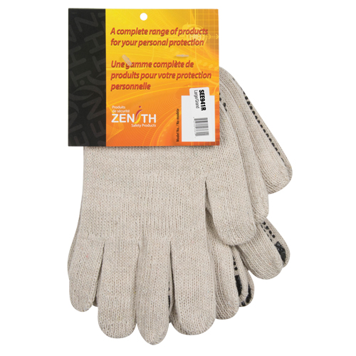Gants tricot&eacute;s de poids lourd, Poly/coton, Un c&ocirc;t&eacute;, Calibre 7, Grand Cam Industrial