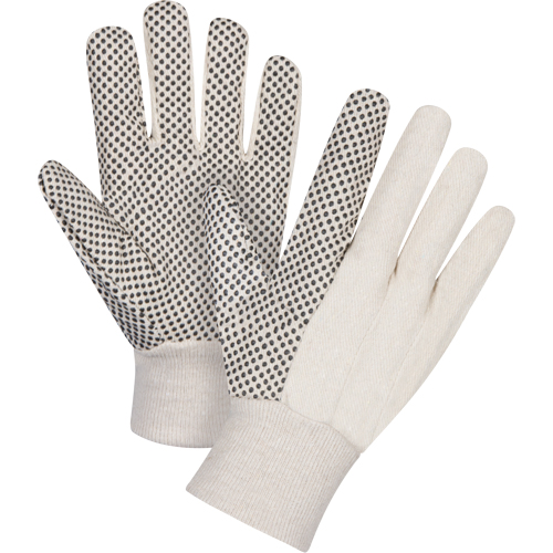 Cotton Canvas Dotted Palm Gloves, 8 oz., Small Cam Industrial