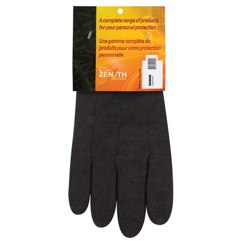 Gants de jersey, Grand, Brun, Non doubl&eacute;, Poignet en tricot Cam Industrial