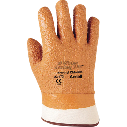 Winter Monkey Grip&reg; 23-173 Glove, 10/X-Large, PVC Coating, Foam Shell Cam Industrial