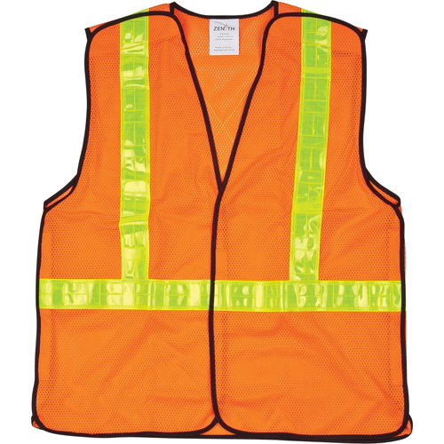 Veste de s&eacute;curit&eacute; pour la circulation d&eacute;tachable en cinq points, Orange haute visibilit&eacute;, Moyen, Polyester Cam Industrial