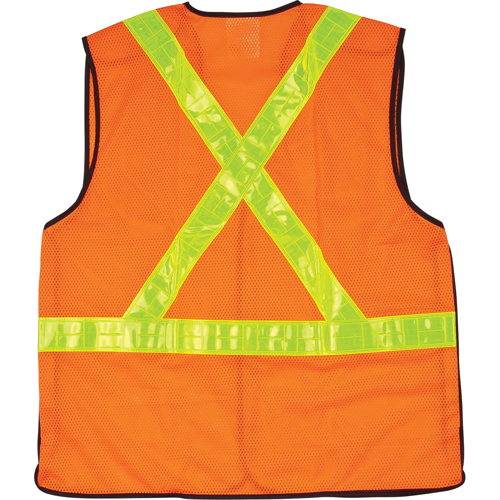 Veste de s&eacute;curit&eacute; pour la circulation d&eacute;tachable en cinq points, Orange haute visibilit&eacute;, Moyen, Polyester Cam Industrial