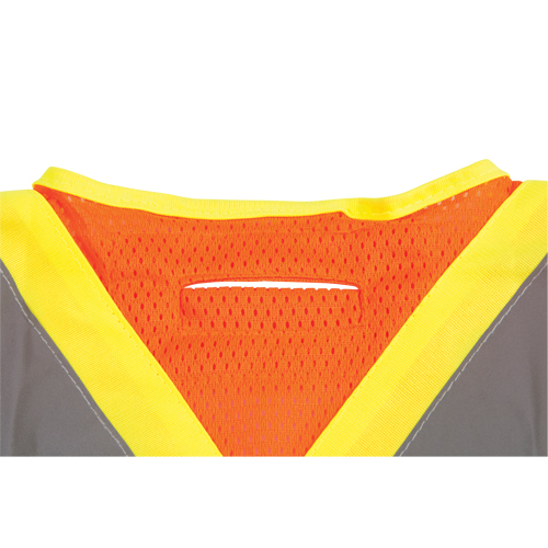 CSA Compliant High Visibility Surveyor Vest, High Visibility Orange, Medium, Polyester Cam Industrial