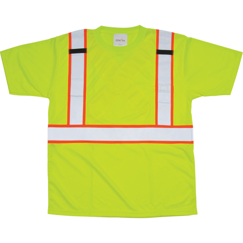 T-shirt conforme &agrave; la CSA, Polyester, Grand, Jaune lime haute visibilit&eacute; Cam Industrial