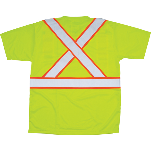 T-shirt conforme &agrave; la CSA, Polyester, Grand, Jaune lime haute visibilit&eacute; Cam Industrial