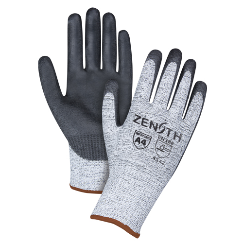 Gants &eacute;lastiques sans coutures r&eacute;sistants &agrave; la coupe, Taille Grand/9, Calibre 13, Rev&ecirc;tement Polyur&eacute;thane, Enveloppe en PEHP, ANSI/ISEA 105 niveau 4/EN 388 niveau 5 Cam Industrial