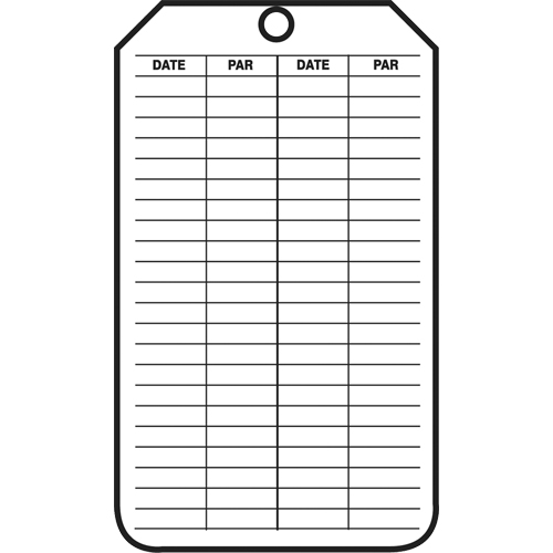 &eacute;tiquettes de s&eacute;curit&eacute; d'inspection et de contr&ocirc;le de l'&eacute;tat de l'&eacute;quipement, Papier cartonn&eacute;, 3-1/8" la x 5-7/8" h, Français Cam Industrial