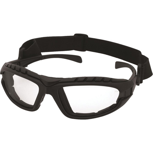 Lunettes de s&eacute;curit&eacute; &agrave; monture noire Dustdevil, Lentille Transparent, Antibu&eacute;e/Anti-&eacute;gratignures, ANSI Z87+/R&eacute;pond ou surpasse la norme CSA Z94.3 Cam Industrial