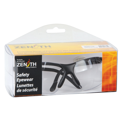Lunettes de s&eacute;curit&eacute; s&eacute;rie Z1800 avec verres de lecture, Anti-&eacute;gratignures, Transparent, Dioptrie 2,0 Cam Industrial