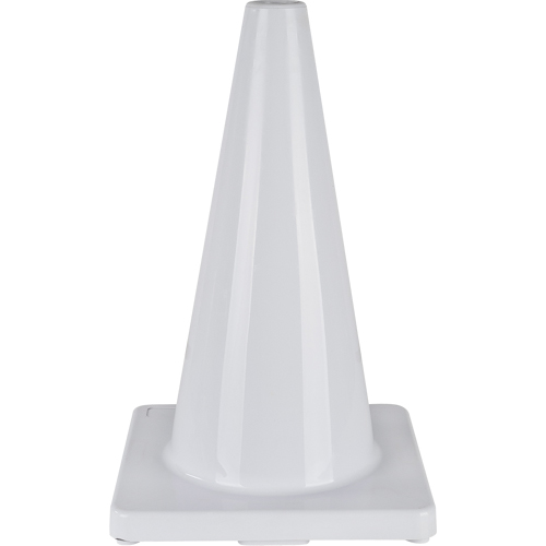 C&ocirc;ne de couleur pour la signalisation, 18", Blanc Cam Industrial