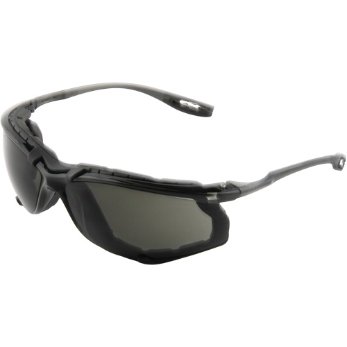 Virtua Safety Glasses with Foam Gasket, Grey/Smoke Lens, Anti-Fog, ANSI Z87+/Meets/Exceeds CSA Z94.3 Cam Industrial
