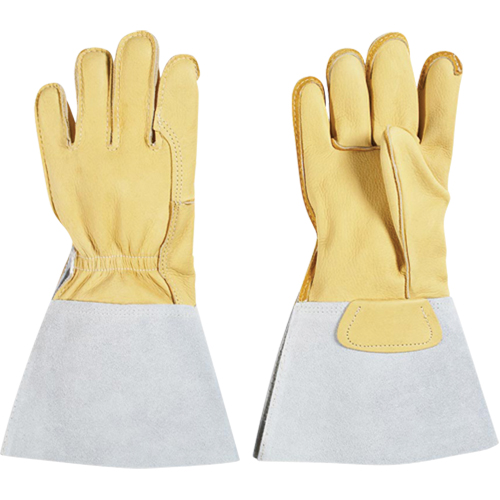 Lineman's Glove, Large, Grain Cowhide Palm, Cotton Inner Lining Cam Industrial