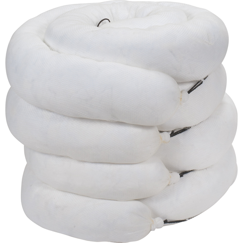 Premium Sorbent Booms, Oil Only, 10' L x 8" W, 70 gal. Absorbancy, 4 /Pack Cam Industrial