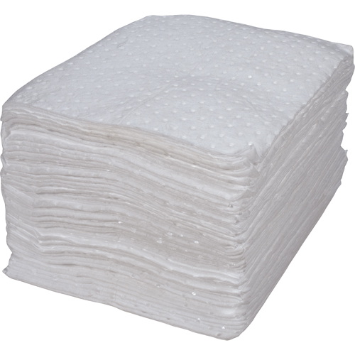Premium Bonded Sorbent Pads, Oil Only, 15" x 17", 25 gal. Absorbancy Cam Industrial
