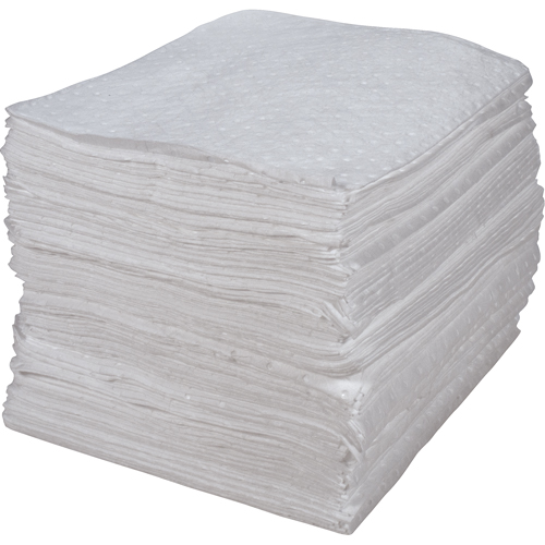 Premium Bonded Sorbent Pads, Oil Only, 15" x 17", 30 gal. Absorbancy Cam Industrial