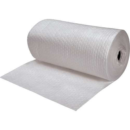 Feuilles absorbantes en fibres fines de premi&egrave;re qualit&eacute;, Lourd, 150' lo x 30" la, Absorption 50 gal. Cam Industrial