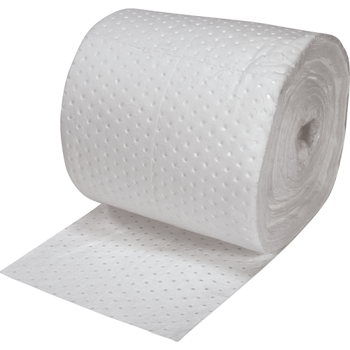 Feuilles absorbantes en fibres fines de premi&egrave;re qualit&eacute;, Lourd, 150' lo x 15" la, Absorption 25 gal. Cam Industrial