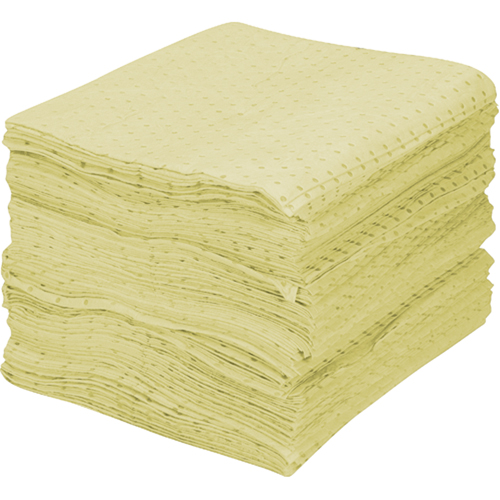 Premium Fine Fiber Sorbent Pads, Hazmat, 15" x 17", 30 gal. Absorbancy Cam Industrial