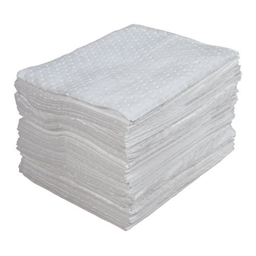 Premium Laminated (SMS) Sorbent Pads, Oil Only, 15" x 17", 25 gal. Absorbancy Cam Industrial
