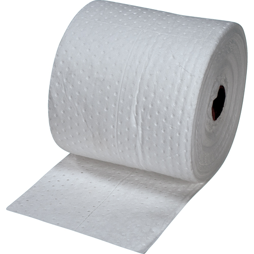 Premium Laminated (SMS) Sorbent Rolls, Mediumweight, 150' L x 15" W, 20 gal. Absorbancy Cam Industrial