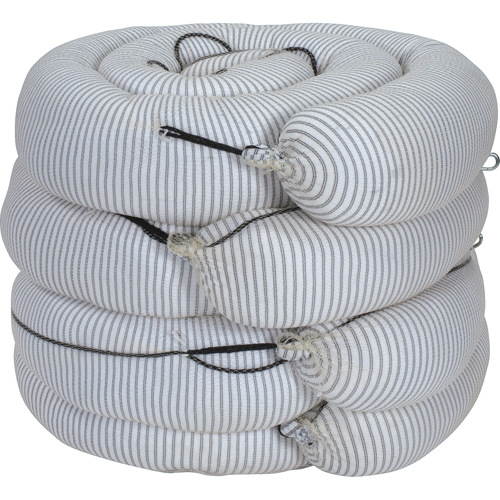 Premium Sorbent Boom, Universal, 10' L x 8" W, 70 gal. Absorbancy, 4 /Pack Cam Industrial