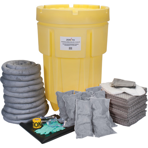 Trousse de lutte contre les d&eacute;versements pour &eacute;tabli, Universel, Baril, Absorbance de 95 gal. US Cam Industrial