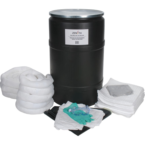 Trousse de lutte contre les d&eacute;versements, Huile seulement, Baril, Absorbance de 55 gal. US Cam Industrial