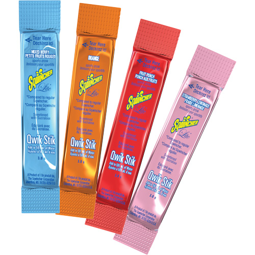 Sqwincher&reg; ZERO&reg; Qwik Stik Rehydration Drink, Powder, Orange Cam Industrial