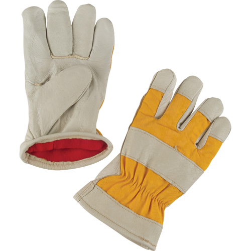 Premium Winter-Lined Work Gloves, 2X-Large, Grain Pigskin Palm, Foam Fleece Inner Lining Cam Industrial