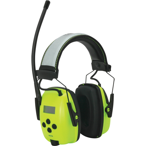 Casques-radio num&eacute;riques &agrave; haute visibilit&eacute; Sync de Howard Leight, Style Bandeau, 25 dB Cam Industrial