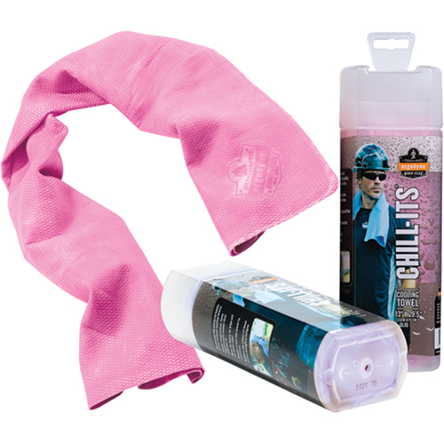 Chill-Its&reg; 6602 Cooling Towels, Pink Cam Industrial