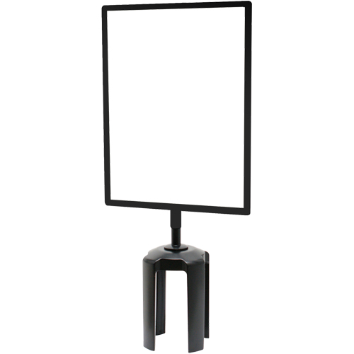 Cadre d'enseigne Tensabarrier avec adaptateur, Noir Cam Industrial