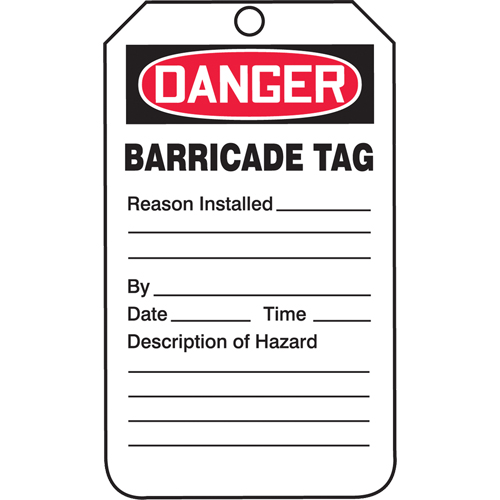 &eacute;tiquettes de s&eacute;curit&eacute;, Plastique, 3-1/4" la x 5-3/4" h, Anglais Cam Industrial
