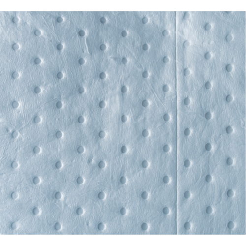 Feuilles absorbantes bleues li&eacute;es de premi&egrave;re qualit&eacute;, Huile seulement, 15" x 17", 15 gal. d'absorption Cam Industrial