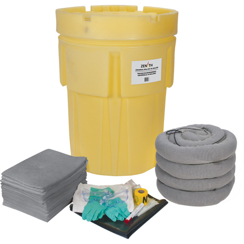 Trousse &eacute;conomique de lutte contre les d&eacute;versements, Universel, Baril, Absorbance de 95 gal. US Cam Industrial