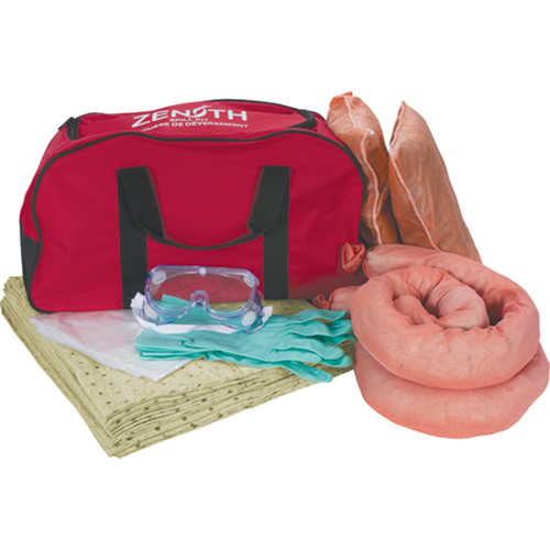 Premium Vehicle Spill Kit, Hazmat, Bag, 10 US gal. Absorbancy Cam Industrial