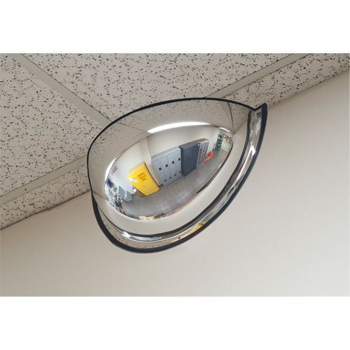 Miroir en d&ocirc;me 180°, Demi-d&ocirc;me, Dessus ouvert, Diam&egrave;tre 20" Cam Industrial