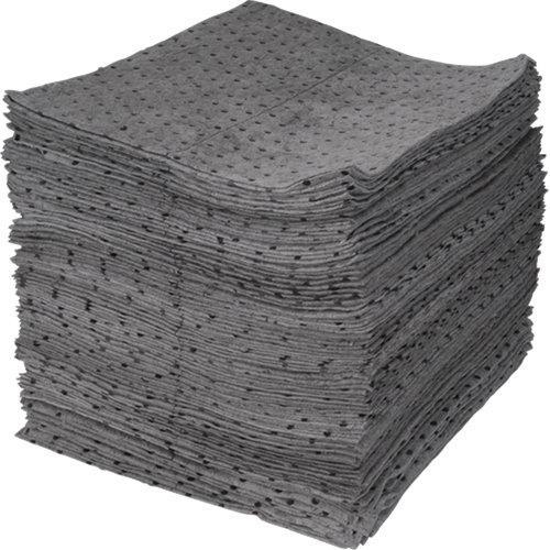 Premium Bonded Sorbent Pads, Universal, 15" x 17", 30 gal. Absorbancy Cam Industrial