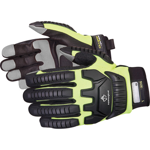 Gants de m&eacute;canicien r&eacute;sistants aux chocs Clutch Gear, Paume PVC, Taille Petit Cam Industrial