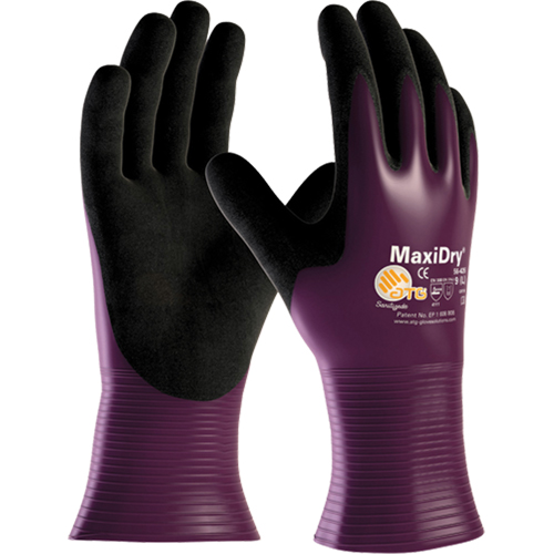 Gants ATG MaxiDry 56-426, 7/Petit, R&ecirc;vetement Nitrile, Calibre 15, Enveloppe en Nylon Cam Industrial