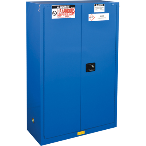 ChemCor&reg; Lined Hazardous Material Safety Cabinets, 45 gal., 43" x 65" x 18" Cam Industrial