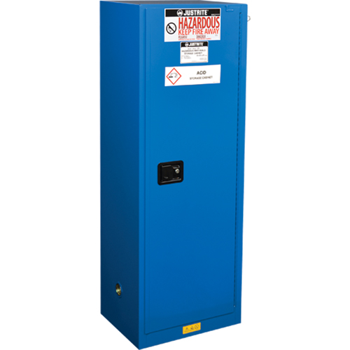 ChemCor&reg; Lined Hazardous Material Slimline Safety Cabinets, 22 gal., 23.25" x 65" x 18" Cam Industrial