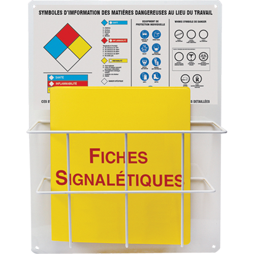 Panneaux de style panier pour mati&egrave;res dangereuses, Français, Compris reliures Cam Industrial