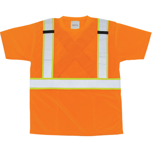 CSA Compliant T-Shirt, Polyester, Large, Orange Cam Industrial
