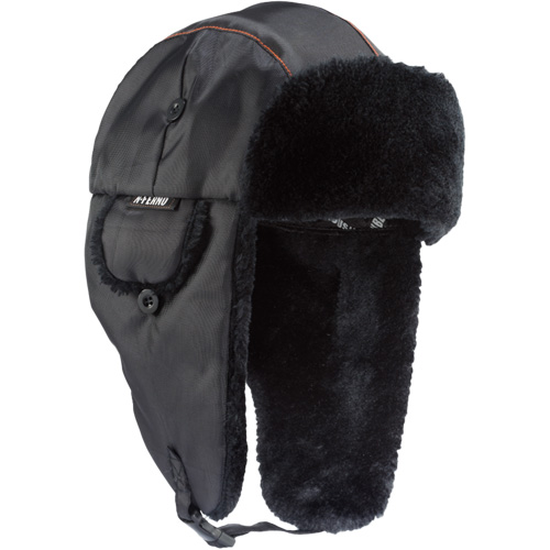 Chapeau de trappeur classique N-Ferno 6802, Doublure en Fourrure synth&eacute;tique, Moyen/Petit, Noir Cam Industrial