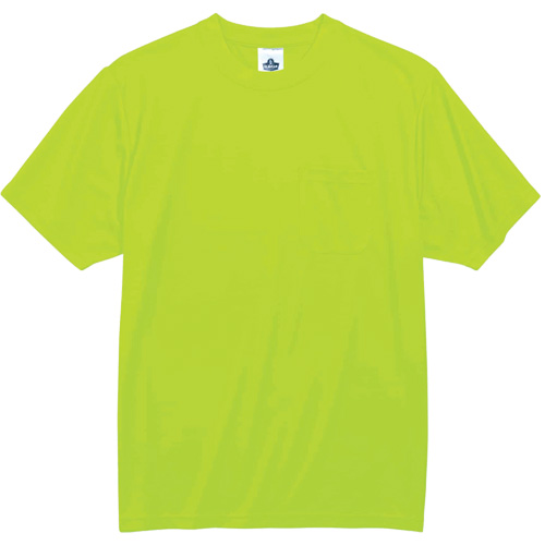 GloWear 8089 Non-Certified T-Shirt, Polyester, Small, High Visibility Lime-Yellow Cam Industrial