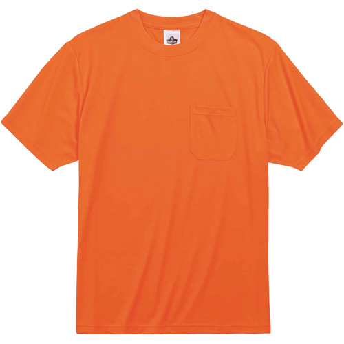 GloWear 8089 Non-Certified T-Shirt, Polyester, Small, High Visibility Orange Cam Industrial